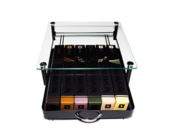 Fusoris - Schubladenbox zur Aufbewahrung von Nespresso-Kaffeekapseln kapselbox kapselhälter kapsel halter: 42 Kapseln - 3