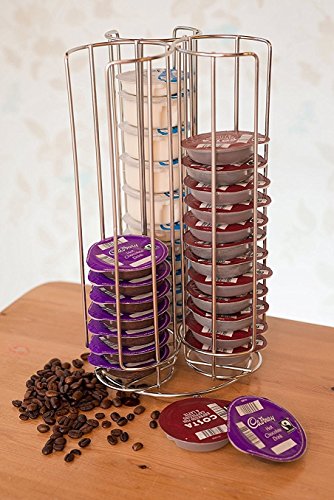 Home Treats Tassimo T-Disc Kaffee Kapselhalter drehbar Ständer 48 Pod Stand-2 chrome - 2