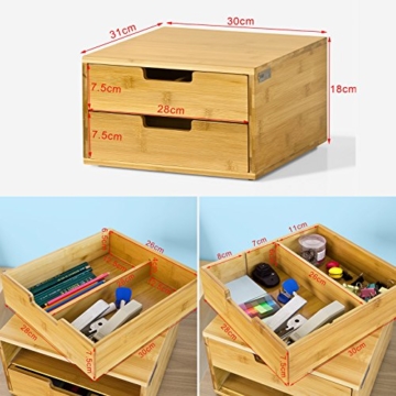 SoBuy FRG82-N Kaffeekapsel Box,Kapselspender, Aufbewahrungsbox, Schubladenbox ,Schreibtischorganizer - 2