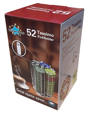 Tassimo drehbarer Edelstahl T-Disc Pod Halterung (Speichert 52 Kapseln) – inklusive gratis Schokolade Shaker von Küche Sterne - 7