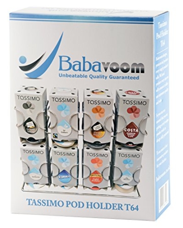 Tassimo Kapselhalter für 64 Kapseln | montierbar oder freistehend | von unübertrefflicher Qualität | Babavoom® T64 - 6