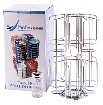 Tassimo Kapselhalter, hält 64 Pads auf rotierendem Sockel, hält alle Tassimo T-Discs auf ALLEN EBENEN, kostenloser eingebauter Mixbecher, unschlagbare Qualität garantiert, Babavoom T14 - 5