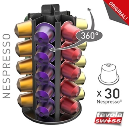 Tavolaswiss ALU 30 Kapselspender für 30 Nespresso Kapseln - extra niedrig, 360° drehbar - 1