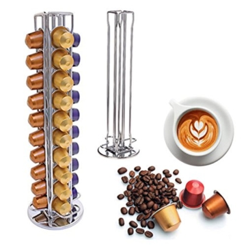 YGJT drehbarer Kapselspender Kapselständer für Nespresso Dolce Gusto Kaffee 40 Stück - 4