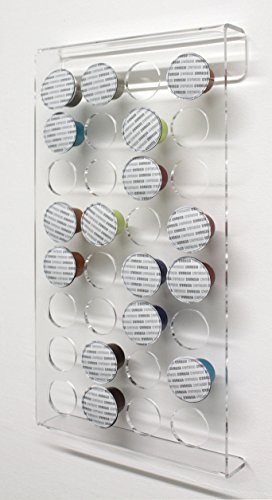 Design Kapselhalter für 32 Cremesso (Netto) Kapseln. Kapselspender aus hochwertigem Plexiglas transparent zur Wandmontage - 2