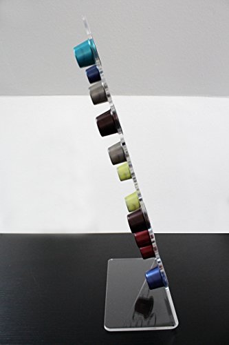 Design Kapselhalter für 32 Cremesso (Netto) Kapseln. Kapselspender stehend aus hochwertigem Plexiglas transparent - 3