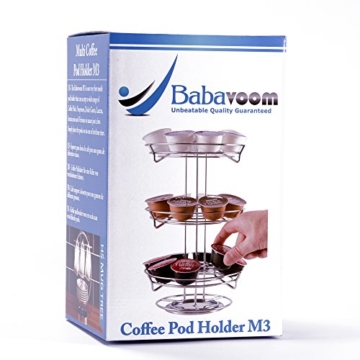 Kaffeekapselhalter zur Aufbewahrung von bis zu 42 Nespresso, Dolce Gusto, Lavazza oder Modo Mio Kapseln | mit drehbarem Sockel | von unübertrefflicher Qualität| Babavoom - 5