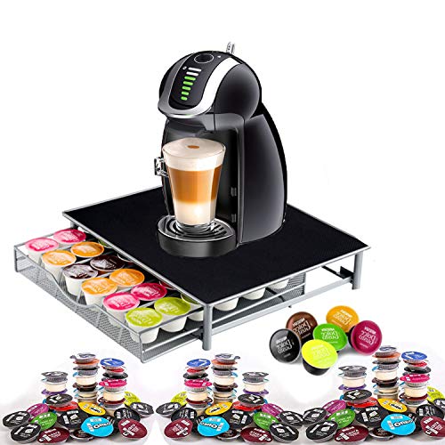 MAGNA RETAIL Bambus Kaffeepad-Schublade & Stnder  Fr 64 Tassimo Pods,  Braun Kaffee Kapsel Aufbewahrung