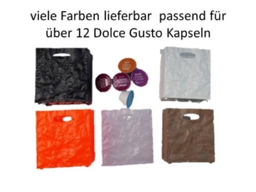 Kapselhalter für 12 Kapseln passend für Dolce Gusto Kapseln und weiteren Produkten grau weiß in Design Knitterbox sieht aus wie Papiertüte - 2