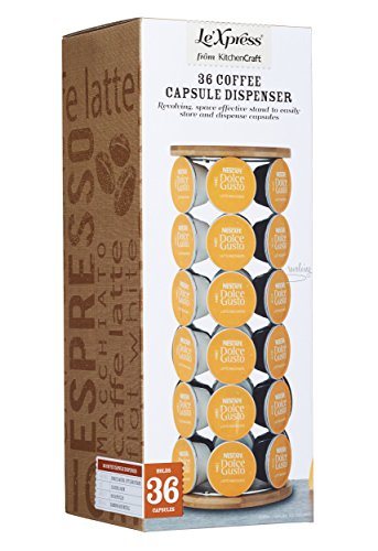 Le'Xpress Kapsel-Halter für Dolce Gusto Kaffee-Kapseln, drehbar, 13,5 x 34 cm (für 36 Kapseln) - 3