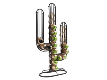 PT Present Time Cactus Kapselhalter für 48 Kafeekapseln Höhe 40 cm - Breite 20,5 cm schwarz - 2